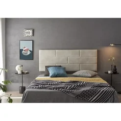 Tête de lit - - 100 Briques - Tissu Anti-Tache - 112x57x5 cm - Design Contemporain>Eccox Outlet