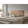 Eccox Tête de lit - - 105 Capitone - Tissu Anti-Tache - 112x57x5cm - Camel Clair* Tête De Lit