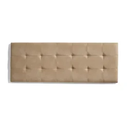 Eccox Tête de lit - - 105 Capitone - Tissu Anti-Tache - 112x57x5cm - Camel Clair* Tête De Lit