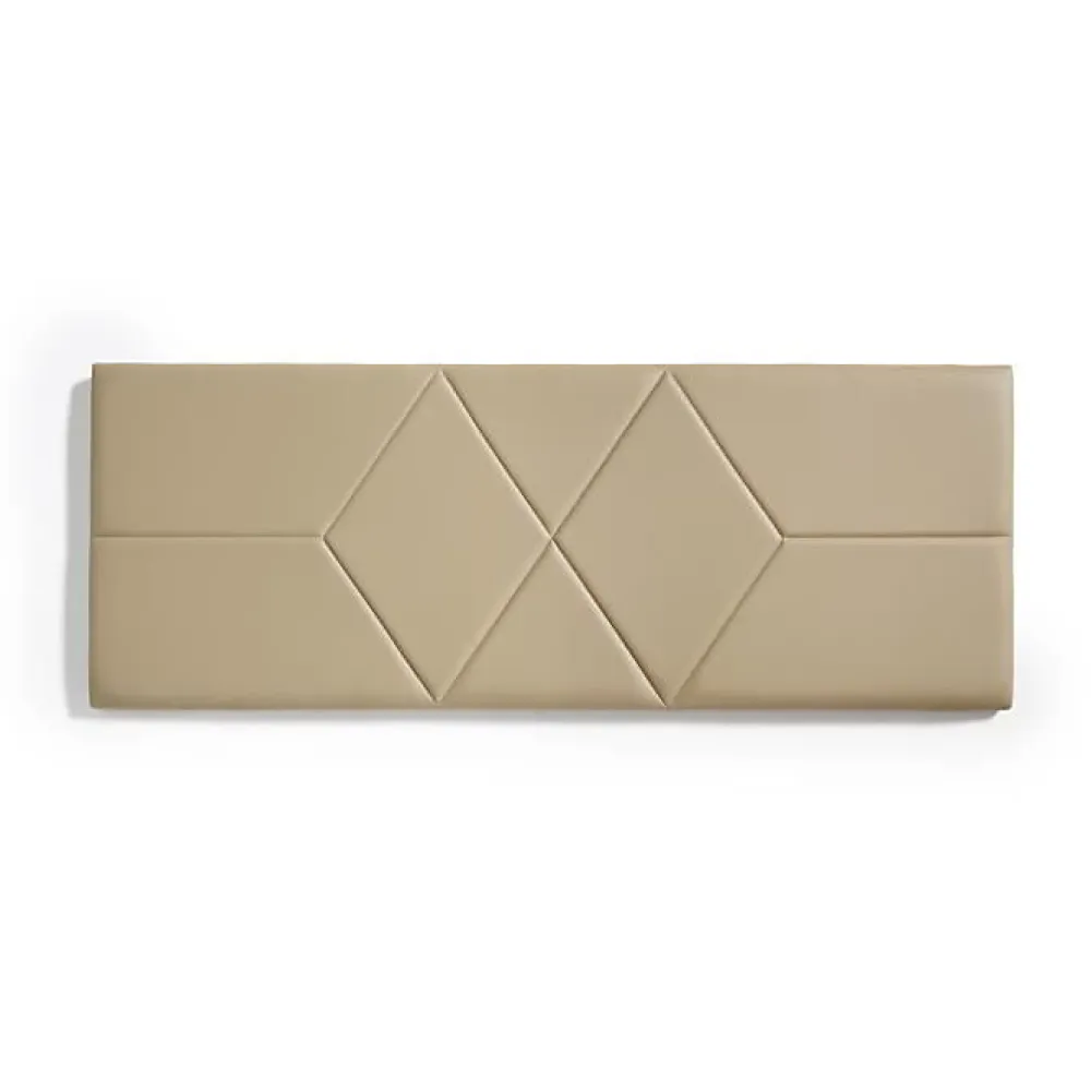 Tête de lit - - 112 x 57 cm - Similicuir camel - Design moderne - Rembourrage mousse>Eccox Clearance