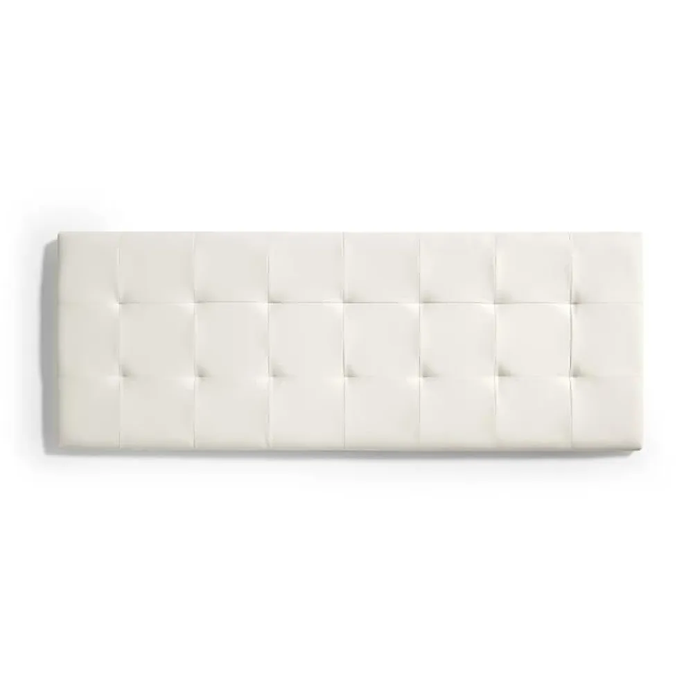 Tête de lit - - 152 x 57 x 5 cm - Similicuir - Design contemporain - Blanc>Eccox Sale