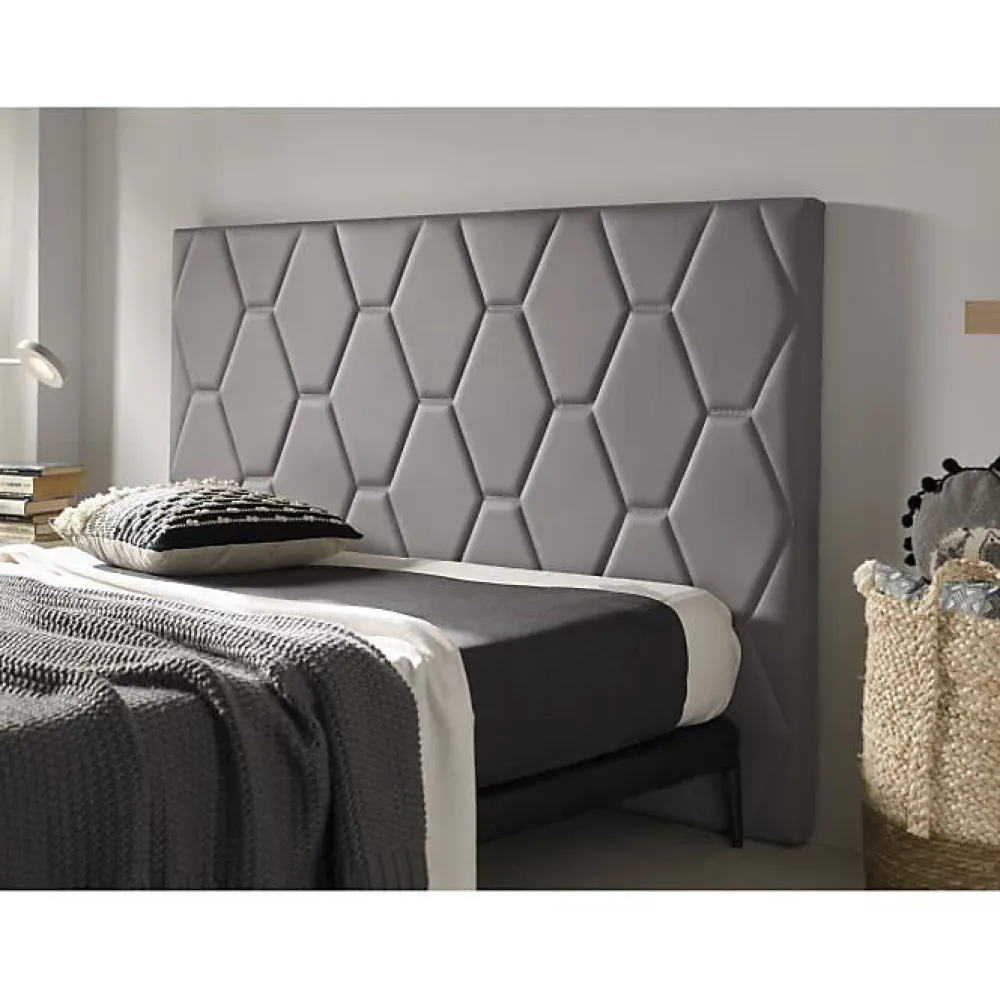 Tête de lit - - Agata - Similicuir gris - Style scandinave - Fabrication espagnole>Eccox Clearance