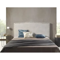 Eccox Tête de lit - - Ambar - Tissu Aquaclean - Gris - 160x115x8 cm* Tête De Lit