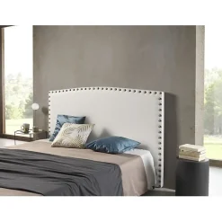 Eccox Tête de lit - - Ambar - Similicuir blanc - Vintage - 160 cm* Tête De Lit