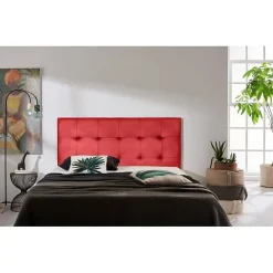 Tête de lit - - Aster - Similicuir rouge - 115 cm - Design contemporain - Anti-taches>Eccox Outlet