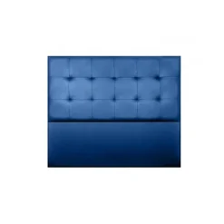 Tête de lit - - Aster - Similicuir bleu - 130 cm - Design contemporain - Anti-taches><noscript><img width=