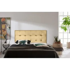 Eccox Tête de lit - - Aster - Similicuir doré - 130 cm - Épaisseur 8 cm - Anti-taches* Tête De Lit
