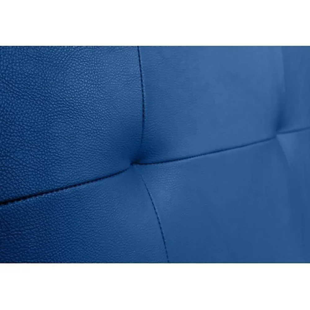 Eccox Tête de lit - - Cala - Similicuir bleu - 130 cm - Rembourrage en mousse HR* Tête De Lit