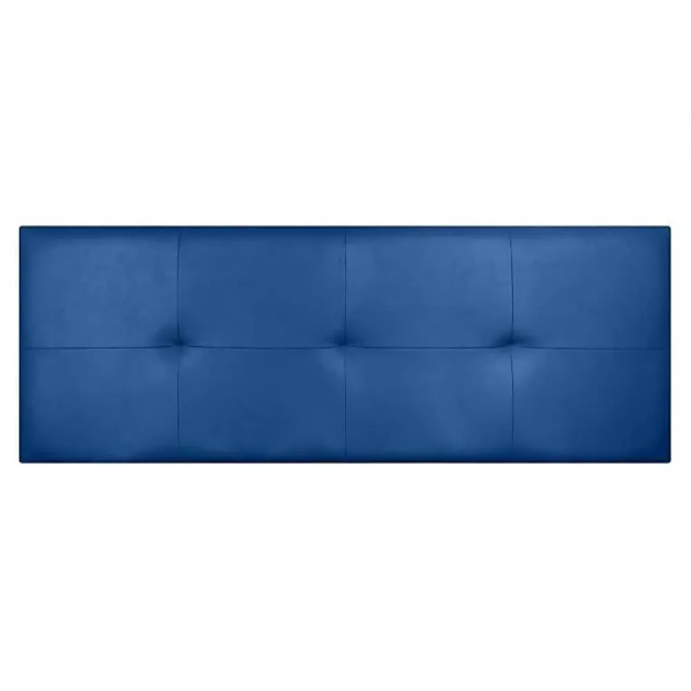Eccox Tête de lit - - Cala - Similicuir bleu - 130 cm - Rembourrage en mousse HR* Tête De Lit