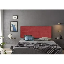 Tête de lit - - Cala - Tissu rouge - 160 cm - Rembourrage en mousse HR>Eccox