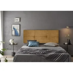 Tête de lit - - Dalia - Tissu Aqualine Jaune - 160 cm - Rembourrée - Antitache>Eccox Clearance
