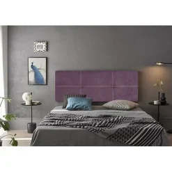 Eccox Tête de lit - - Dalia - Tissu Aqualine - Violet - 160 cm - Rembourrée* Tête De Lit