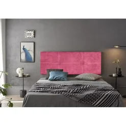 Tête de lit - - Dalia - Tissu Aqualine - Rose - 100 cm - Rembourrée>Eccox New