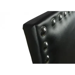 Tête de lit - - Lily - Similicuir noir - 130 cm - Design classique et élégant><noscript><img width=