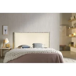 Eccox Tête de lit - - Lily - Similicuir beige - 145 cm - Design moderne et élégant* Tête De Lit