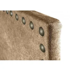 Eccox Tête de lit - - Lirio - Tissu marron - Antitache - 145 cm de largeur* Tête De Lit