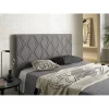 Eccox Tête de lit - - Rubi - Tissu Aquaclean - Gris - 160x115x8 cm* Tête De Lit