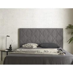 Eccox Tête de lit - - Rubi - Tissu Aquaclean - Gris - 160x115x8 cm* Tête De Lit