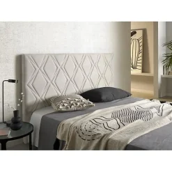 Tête de lit - - Rubi - Tissu Aquaclean - Gris - 110x110 cm><noscript><img width=