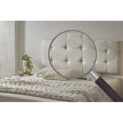 Eccox Tête de lit - - 112x57cm - Tissu Anti-Tache - Design Contemporain - Effet Granit Blanc Casse* Tête De Lit
