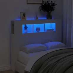 Vidaxl Tête de lit à LED blanc 120x18,5x103,5 cm bois d'ingénierie* Tête De Lit