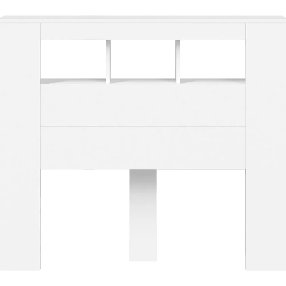 Vidaxl Tête de lit à LED blanc 120x18,5x103,5 cm bois d'ingénierie* Tête De Lit