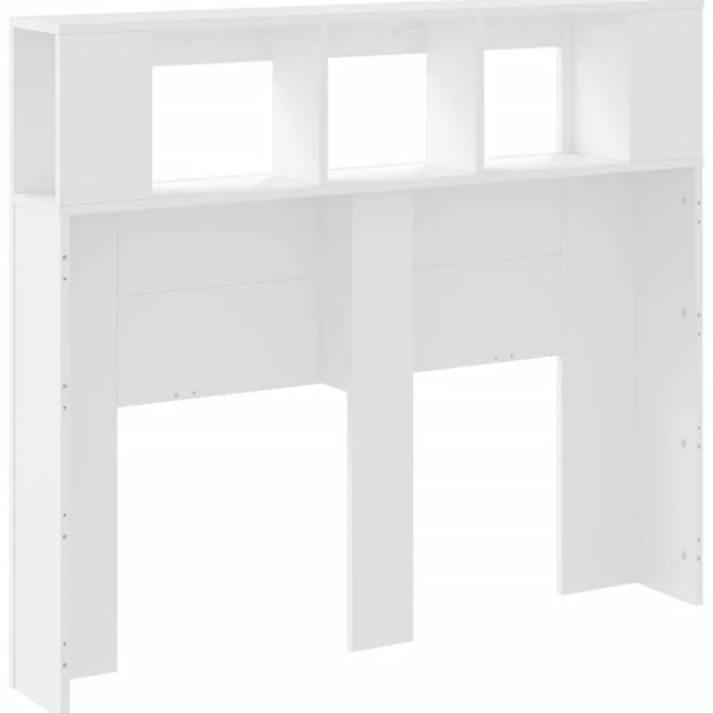 Vidaxl Tête de lit à LED blanc 120x18,5x103,5 cm bois d'ingénierie* Tête De Lit