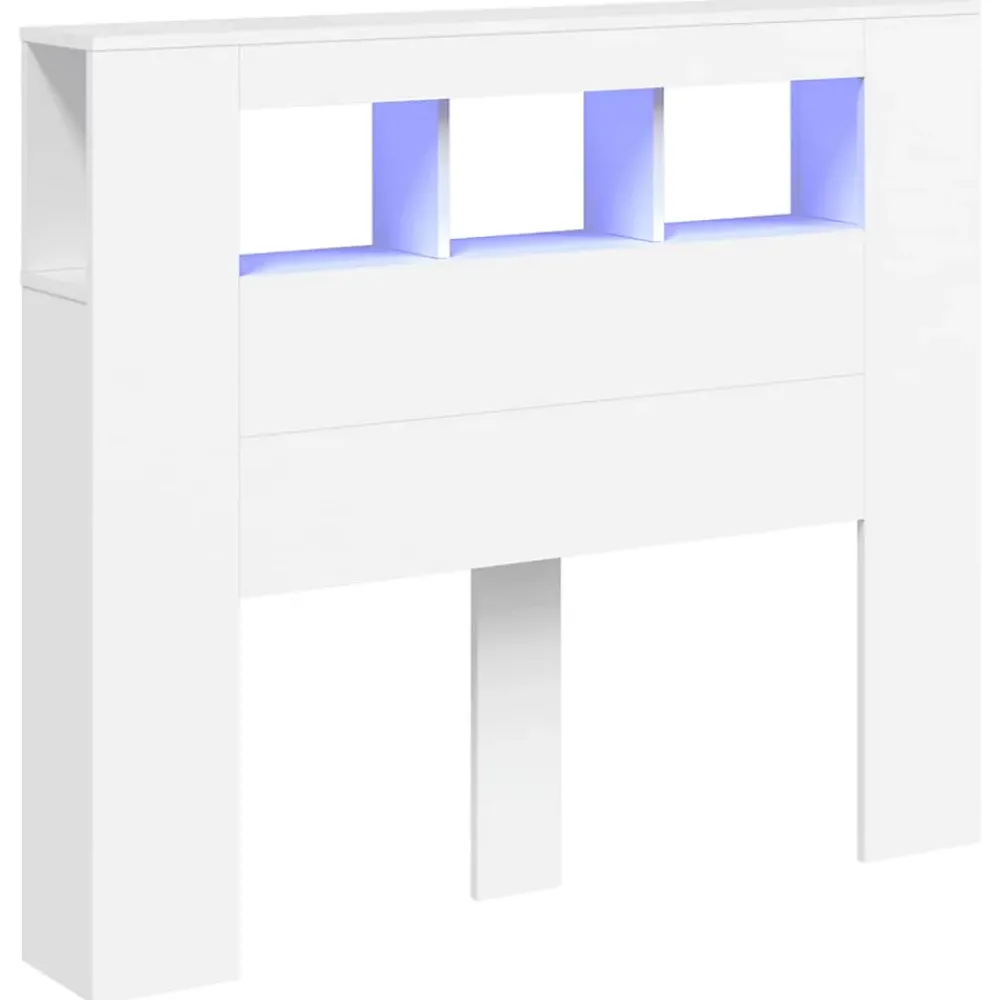Vidaxl Tête de lit à LED blanc 120x18,5x103,5 cm bois d'ingénierie* Tête De Lit