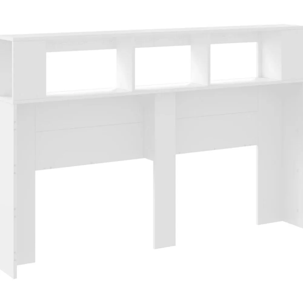 Vidaxl Tête de lit à LED blanc 160x18,5x103,5 cm bois d'ingénierie* Tête De Lit