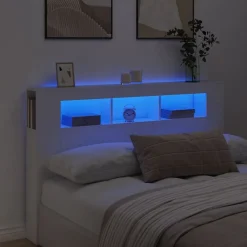 Vidaxl Tête de lit à LED blanc 160x18,5x103,5 cm bois d'ingénierie* Tête De Lit
