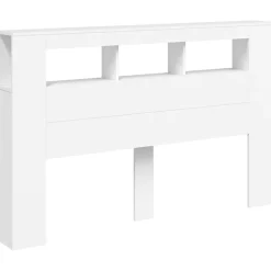 Vidaxl Tête de lit à LED blanc 160x18,5x103,5 cm bois d'ingénierie* Tête De Lit