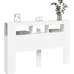 Vidaxl Tête de lit à LED blanc 160x18,5x103,5 cm bois d'ingénierie* Tête De Lit