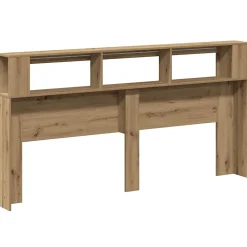 Tête de lit à LED chêne artisanal 200x18,5x103,5 cm><noscript><img width=
