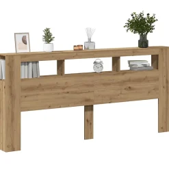 Vidaxl Tête de lit à LED chêne artisanal 220x18,5x103,5 cm* Tête De Lit