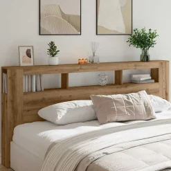 Vidaxl Tête de lit à LED chêne artisanal 220x18,5x103,5 cm* Tête De Lit