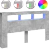 Tête de lit à LED gris béton 180x18,5x103,5cm bois d'ingénierie>Vidaxl Discount