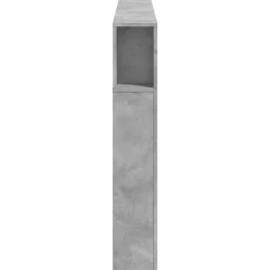 Tête de lit à LED gris béton 180x18,5x103,5cm bois d'ingénierie><noscript><img width=