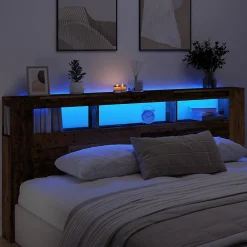 Tête de lit à LED vieux bois 220x18,5x103,5cm bois d'ingénierie>Vidaxl Clearance