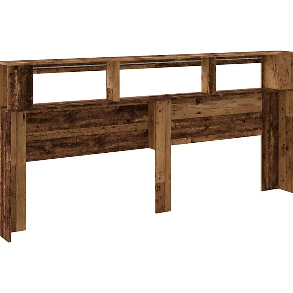 Tête de lit à LED vieux bois 220x18,5x103,5cm bois d'ingénierie>Vidaxl Clearance
