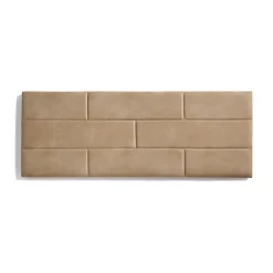 Eccox Tête de lit 160 Mur Brique Tissu Anti-Tache 162x57x5cm Camel Clair.* Tête De Lit