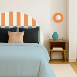 99Deco Tête de lit - Rythmo - intissé 225g/m² - pré-encollé - Orange - 110x180cm* Tête De Lit