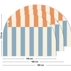 99Deco Tête de lit - Rythmo - intissé 225g/m² - pré-encollé - Orange - 110x180cm* Tête De Lit