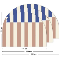 Tête de lit - Rythmo - intissé 225g/m² - pré-encollé - Bleu - 110x160cm>99Deco Hot