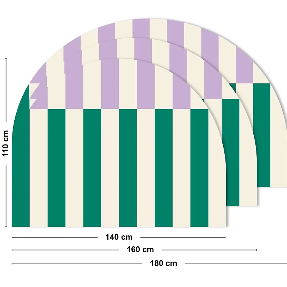 99Deco Tête de lit - Rythmo - intissé 225g/m² - pré-encollé - Violet - 110x160cm* Tête De Lit