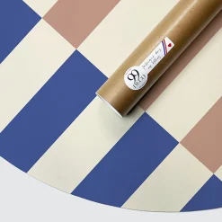 99Deco Tête de lit - Rythmo - intissé 225g/m² - pré-encollé - Bleu - 110x180cm* Tête De Lit