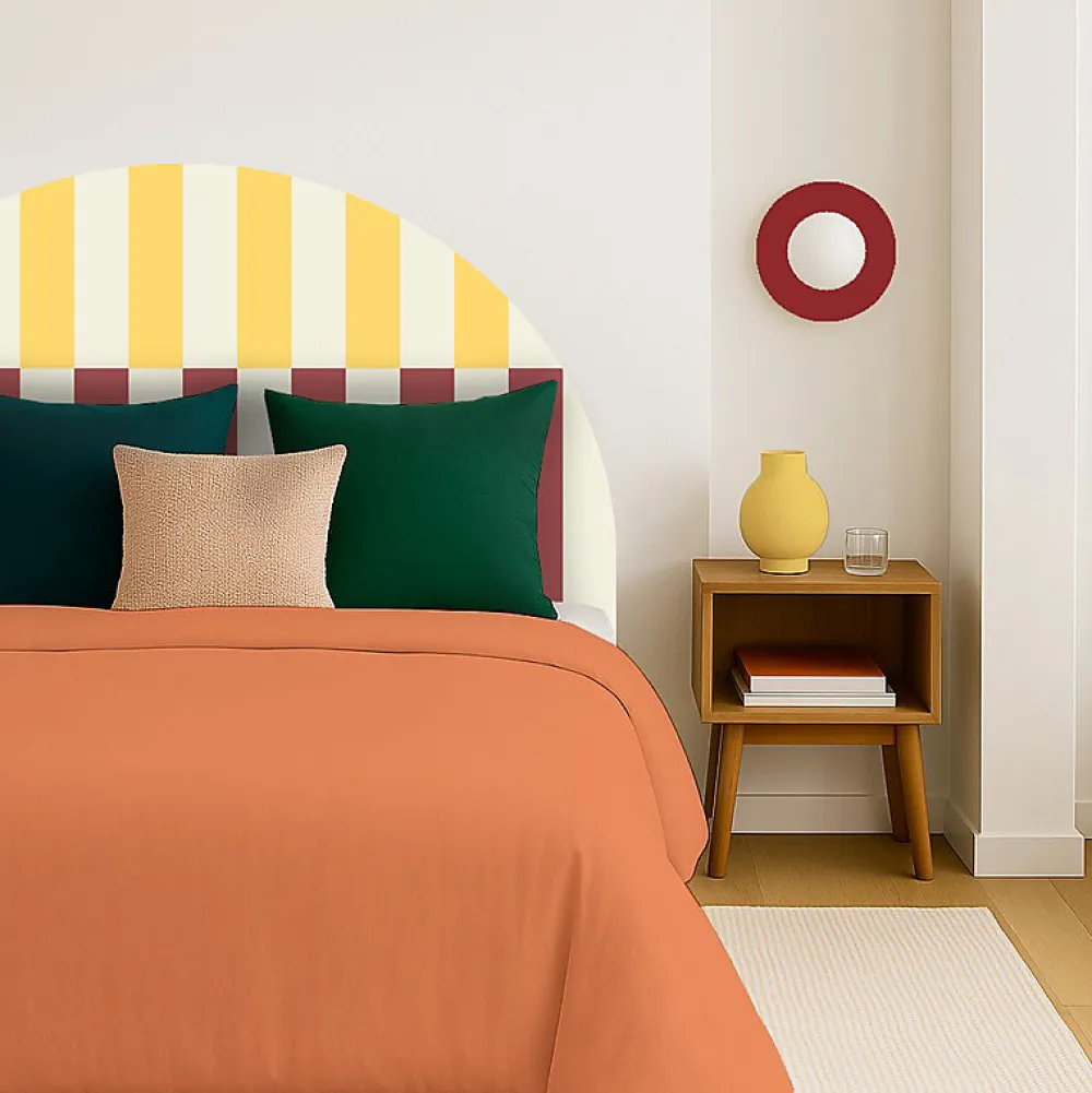 Tête de lit - Rythmo - intissé 225g/m² - pré-encollé - Rouge - 110x180cm>99Deco Online