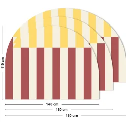 Tête de lit - Rythmo - intissé 225g/m² - pré-encollé - Rouge - 110x180cm>99Deco Online