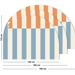 Tête de lit - Rythmo - intissé 225g/m² - pré-encollé - Orange - 110x140cm>99Deco Sale