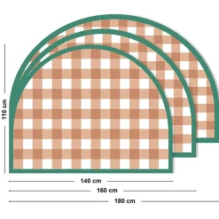 99Deco Tête de lit - Vichy - intissé 225g/m² - pré-encollé - Rouge - 110x180cm* Tête De Lit