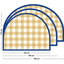 99Deco Tête de lit - Vichy - intissé 225g/m² - pré-encollé - Jaune - 110x160cm* Tête De Lit